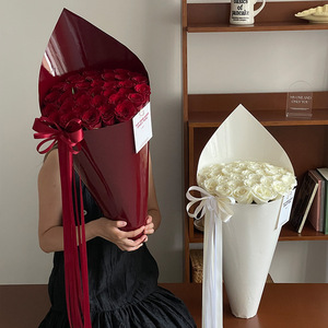 Giấy gói hoa tươi, giấy gói kem, giấy gói hoa tươi kiểu Tipsy Series Lễ hội Qixi <span class=keywords><strong>2025</strong></span>, chất liệu PE, tái chế được, chống thấm nước - Product Image 1