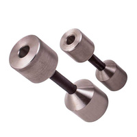 Goupille de bride personnalisée aluminium 6061 oxyde anodisé finition noire jeu de goupilles d'alignement de bride à deux trous