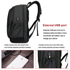 Sac à dos pour ordinateur portable étudiant, <span class=keywords><strong>voyage</strong></span> d'affaires, grande capacité, imperméable, avec port USB, en promotion, vente chaude - Product Image 2