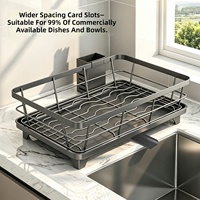 Égouttoir à vaisselle vertical en acier inoxydable 304, support pour ustensiles de cuisine et assiettes