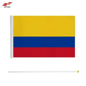 방수 14*21cm 콜롬비아 손 깃발 콜롬비아 국기 폴리 에스테르 깃발 콜롬비아의 국기
