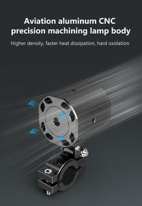 Système d'éclairage de moto 12V, feux auxiliaires LED externes, corps en alliage d'aluminium CNC, 60W, étanche IP68, pour rénovation/mise à niveau - Product Image 4