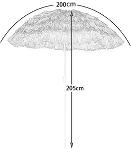 Hawaii Пластиковый Полипропиленовый соломенный уличный пляжный зонт 2,0 м с кисточкой