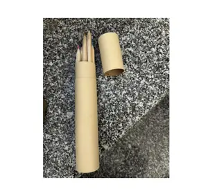 工厂最便宜的12色塑料管7英寸Hb无毒圆形天然木油基迷你彩色儿童绘画铅笔