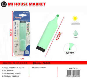 Marcador Ploney de 15 mm con Punta Biselada, Tinta <span class=keywords><strong>Verde</strong></span> <span class=keywords><strong>Pastel</strong></span>, para Resaltar, Uso Escolar y de Oficina - Product Image 3