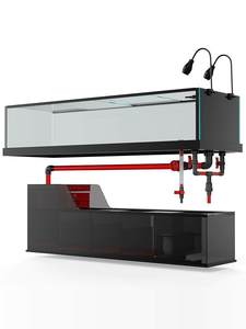 Aquarium rectangulaire ultra-fin moderne avec filtre de fond, verre ultra-blanc pour salon, débordement arrière pour <span class=keywords><strong>Ranchu</strong></span> - Product Image 4