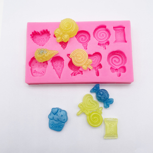 B0005 Mini sucettes, <span class=keywords><strong>bonbons</strong></span>, formes de crème glacée Silicone sans danger pour la confiserie gâteau moule <span class=keywords><strong>bonbons</strong></span> chocolat Fondant Sugarcraft - Product Image 2