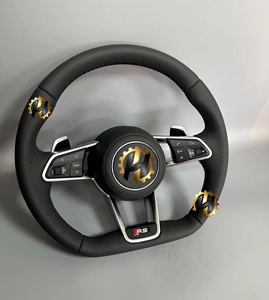 Volante Deportivo de Cuero Negro para <span class=keywords><strong>Audi</strong></span> R8, Estilo Clásico de 3 Radios, Semiperforado, Sin Dos Llaves, Venta al Por Mayor HZ - Product Image 5