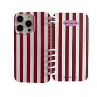 Étui de protection antichoc à rayures colorées pour iPhone 18, 17, 16 Pro Max, étui à rabat pour téléphone portable, compatible iPhone 15, 14