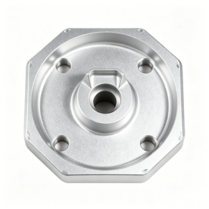 Service de perçage de trous filetés centraux pour bride de fixation octogonale en acier inoxydable/aluminium usinée sur mesure par CNC pour instruments - Product Image 1