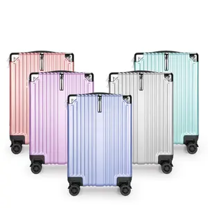Vente en gros personnalisé ABS coque rigide mini valise voyage rose ensembles bagages valises bagages 3 pièces ensemble