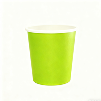 Gobelets en papier jetables personnalisables, écologiques, à paroi simple, colorés pour les fêtes et les célébrations