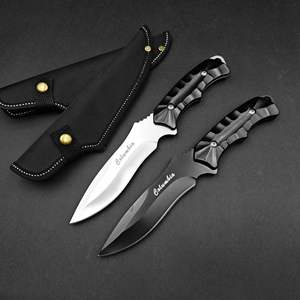 سكين كارامبيت من الفولاذ المقاوم للصدأ بشعار مخصص من KCH، سكين ثابت النصل للدفاع عن النفس والبقاء على قيد الحياة مع غمد وملحقات - Product Image 6