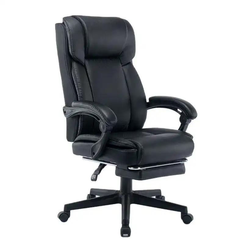 Kosten günstiger Executive Drehstuhl Heben Drehbarer Sessel Ergonomischer Executive Bürostuhl aus schwarzem Leder