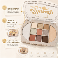 Palette de fards à paupières à bords festonnés pour marque privée OEM/ODM, 11 teintes mates et scintillantes