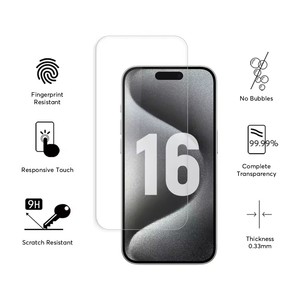 2pcs một gói cao cấp Tempered Glass bảo vệ màn hình cho iPhone 16 15 Pro Max 14 cộng với Samsung Galaxy S24 siêu S23 FE A06 A16 - Product Image 2