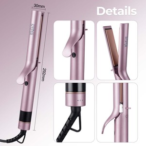 เครื่องหนีบผมวินนิ่งสตาร์ แผ่นเซรามิก สีชมพู 80 วัตต์ พร้อมหน้าจอแสดงอุณหภูมิ ใช้ได้ทั้งผมแห้งและผมเปียก - Product Image 2