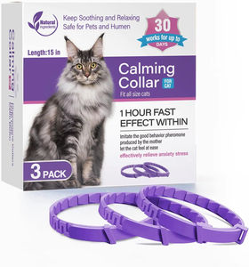 3 en 1 Juego de <span class=keywords><strong>collar</strong></span> calmante de alivio de ansiedad de feromonas ajustable de tamaño para perros y gatos - Product Image 2