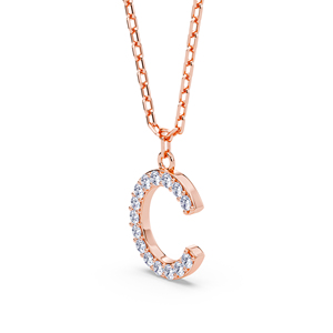 Colgante con Iniciales Personalizadas de la A a la Z, Hecho con Diamantes Cultivados en Laboratorio VVS VS EF y Plata de Ley 925 con Acabado en Oro, Joyería Fina OEM ODM - Product Image 1