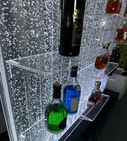 H1.2 m Armoire d'affichage à bulles LED à couleur changeante moderne pour KTV restaurant Bar Club table de bar table à bulles d'eau