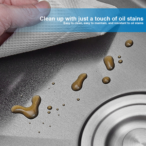 <span class=keywords><strong>Lavello</strong></span> da <span class=keywords><strong>Cucina</strong></span> Moderno in Acciaio Inox Fatto a Mano, Nero PVD, Montaggio Superiore Invisibile, Vasca Singola <span class=keywords><strong>Salvaspazio</strong></span>, per Caffetteria o Mini Bar - Product Image 5