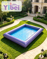 Piscine gonflable en PVC, grande piscine rectangulaire gonflable, piscine gonflable pour jardin, piscine gonflable pour jeux aquatiques en plein air