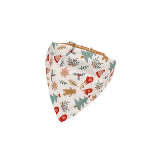 Vật Nuôi Cung Cấp Mèo Con Chó Drool Vải Phim Hoạt Hình Bông Bandana Teddy Akita Mèo Giáng Sinh Cổ Áo Với Dây Xích Tập Tin Đính Kèm - Product Image 2