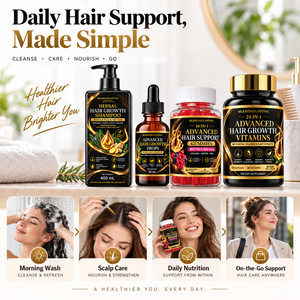 Pack Personnalisé Bien-être Capillaire avec Shampooing, Gouttes Capillaires, Vitamines pour Cheveux et Gommes à la Biotine – Fournisseur OEM Marque Privée - Product Image 5