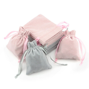 Delia Personality wholesale custom velvet coulisse pouch bag cosmetic makeup eyelashes bag sacchetto di imballaggio per gioielli con logo - Product Image 6