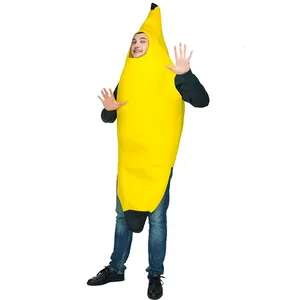 Pasangan dewasa Halloween prank pisang kostum lucu buah karnaval panggung pertunjukan kostum pesta