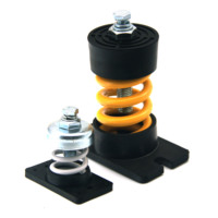 Isolateur de vibrations à ressort pour compresseurs, pompes, machines autoportantes et supports anti-vibrations pour systèmes HVAC