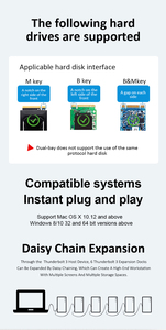 Intel Chứng Nhận 8K Thunderbolt 3 Hub Kép 4K Máy Tính Xách Tay Docking <span class=keywords><strong>Station</strong></span> DP Với Điện Giao Hàng SSD Khe Cắm Docking <span class=keywords><strong>Station</strong></span> Thunderbolt - Product Image 5