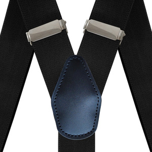 <span class=keywords><strong>Bretelle</strong></span> da <span class=keywords><strong>uomo</strong></span> 3.5cm di larghezza 6 Clip a forma di poliestere elastico regolabile in pelle nera con <span class=keywords><strong>bretelle</strong></span> a bottone - Product Image 2