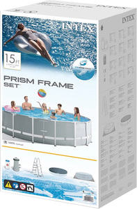 Piscine hors sol <span class=keywords><strong>INTEX</strong></span> 26726 <span class=keywords><strong>Prism</strong></span> Round Frame Premium, 4,57 m x 1,22 m, ensemble de piscine ultra-robuste pour l'extérieur - Product Image 6