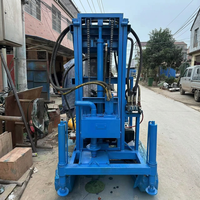 Plateforme de forage de puits d'eau portable à moteur diesel avec pompe et moteur, profondeur 200 m, pour l'approvisionnement en eau rural