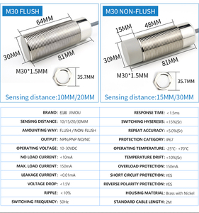เซ็นเซอร์วัดระดับน้ำแบบ Capacitive โลหะ Balluff IFM M12 สำหรับ M18 PNP สำหรับเครื่องจักรบรรจุภัณฑ์ - Product Image 6