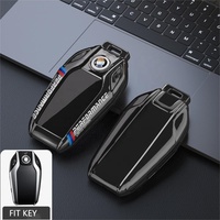 Étui de clé de voiture intelligent texturé en matériau PC de haute qualité, nouveau porte-clés sans clé, housse de clé élégante, accessoires de clé adaptés à la série B-MW 7