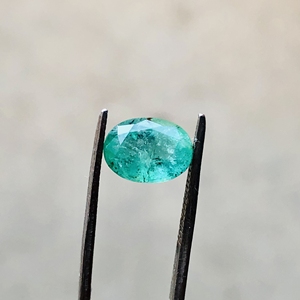 คริสตัลพลอยสีเขียวมรกตธรรมชาติทำด้วยมือขนาด20มม. ผลิตภัณฑ์รูปไข่สำหรับการทำเครื่องประดับโหราศาสตร์สูง8มม. - Product Image 3