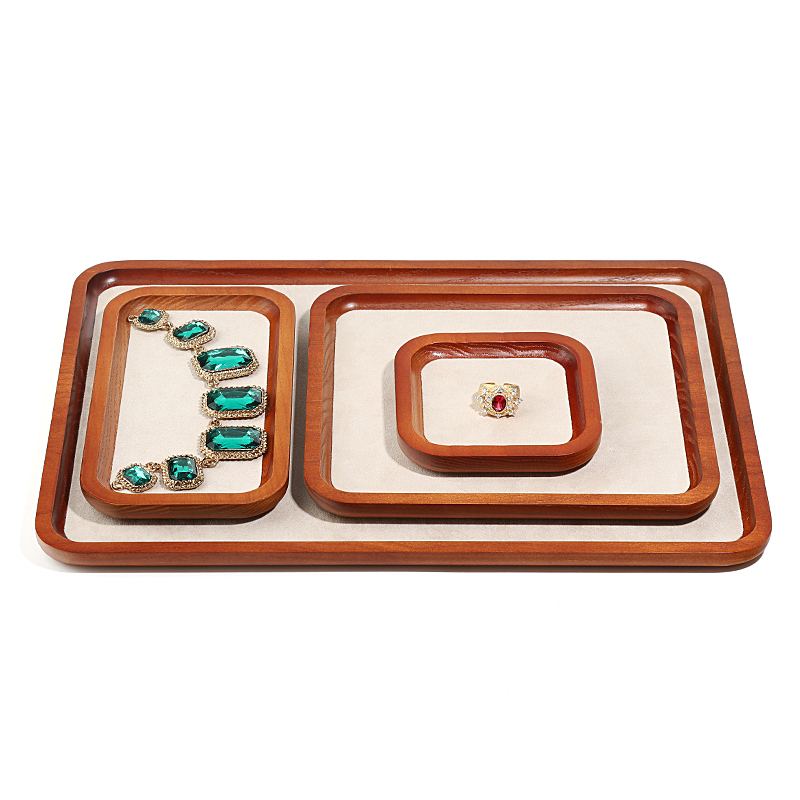 Beige set trays