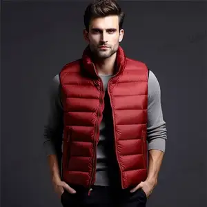 wholesale clothes sleeveless OEM male waterproof clothing winter down men body warmer vest