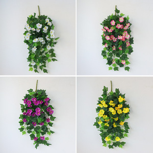 Artificial Morning Glory Rattan <b>Hanging</b> Flower Plastic Vine Floral Ornament Wall <b>Hanging</b> Decor for Home Balcony Indoor Layout - Product Image 5