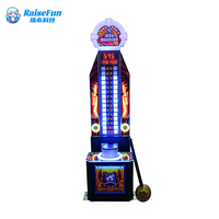 Machine de force de frappe MuchFun Power King, style sportif, en métal, avec prise américaine, pour salle de jeux à monnayeur