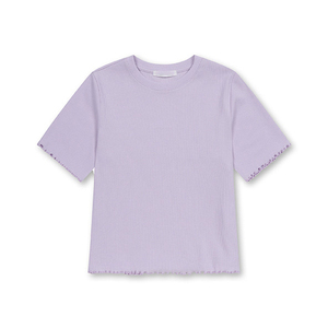 เสื้อยืดผู้หญิงผ้าฝ้ายเนื้อนิ่ม ระบายอากาศดี เป็นมิตรกับสิ่งแวดล้อม สีพื้น ทรงคอกลม แขนสั้น สวมใส่สบาย เหมาะสำหรับใส่ในชีวิตประจำวัน - Product Image 5