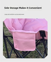 Chaise pliante confortable et portable en polyester Oxford 600D coloré avec dossier surélevé pour le camping, la pêche, les pique-niques et les activités de plein air