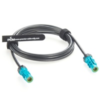 Cable Rosenberger D4K14A-1D5A5-Z IP67 Impermeable HSD, Cable HSD Código Z Hembra a Hembra 535 LVDS, Arnés de Cables LD5-105-2000-Z-Z