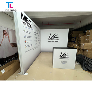 บูธแสดงสินค้าแบบพกพาขนาด 10x10 ฟุต ผ้าสองด้านพร้อมระบบเปลี่ยนกราฟิกอย่างรวดเร็ว - Product Image 4