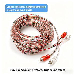 كابل صوت 2RCA إلى 2RCA لمكبر الصوت في السيارة مع غلاف PVC لمشغل DVD والمسرح المنزلي - Product Image 4