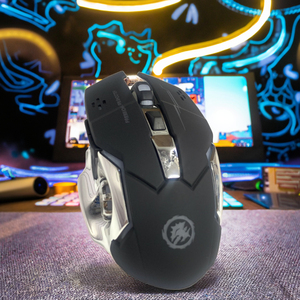 Bán chạy nhất có thể sạc lại 2.4GHz + Bluetooth LED-Backlit không dây Ergonomic Chuột chơi game máy tính xách tay trong 3D phong cách - Product Image 3