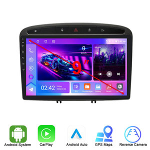 Reproductor de Audio Inteligente Rhythm de 9 Pulgadas para Entusiastas de la Modificación de Automóviles, Conexión Inalámbrica para Teléfono, Pantalla de Navegación para Peugeot 308/408 2007-2015 - Product Image 1