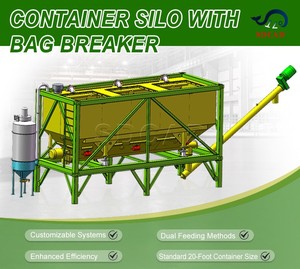 Silo de stockage horizontal pour ciment, <span class=keywords><strong>prix</strong></span> 50 80 100 120t, silo en acier carré 100 tonnes pour le stockage du ciment - Product Image 5
